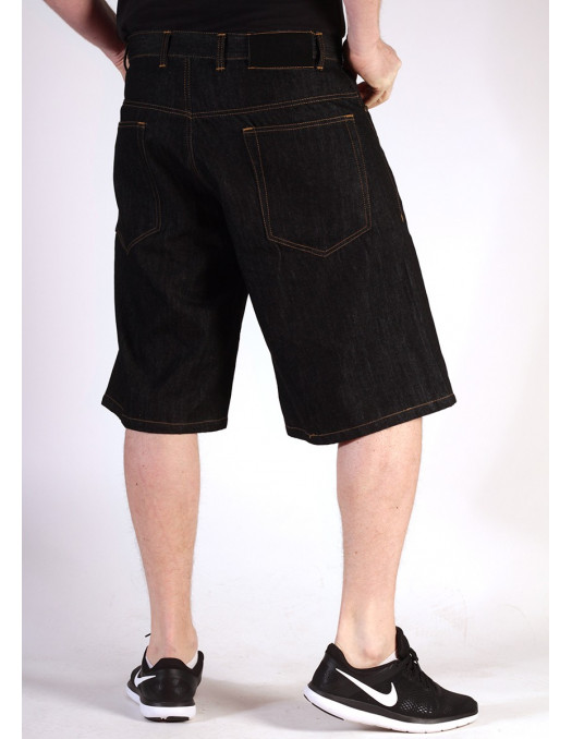 BSAT Black plain denim Shorts