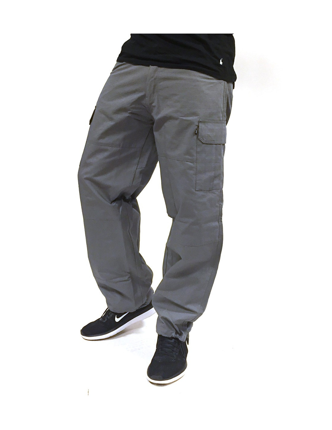 BSAT Combat Cargo Pants Grey Baggy