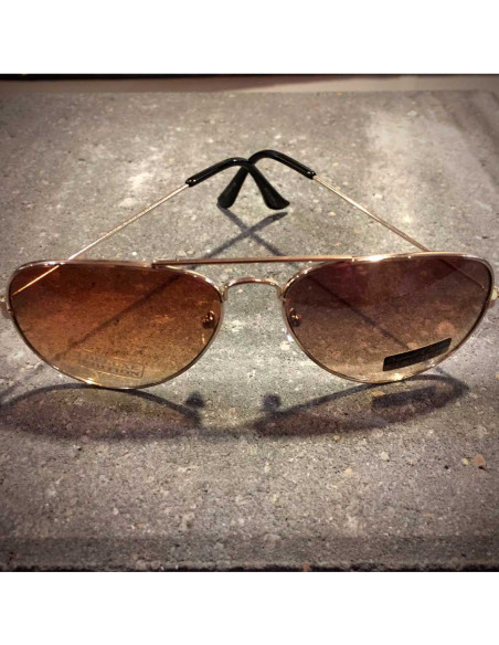 Air Force Sunglasses DeLuxe Edition Silver/Brown