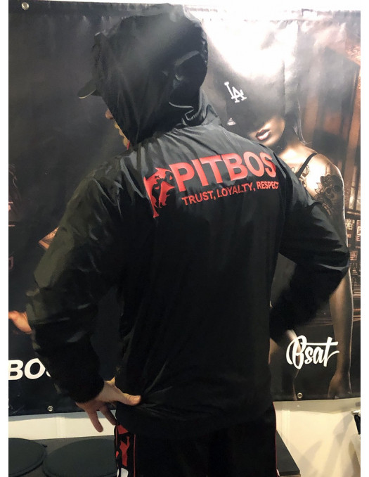 Pitbos Lightweight jacket - Black n Red