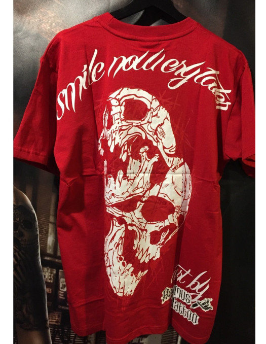 Smile Now T-Shirt Red/White/Red by BSAT