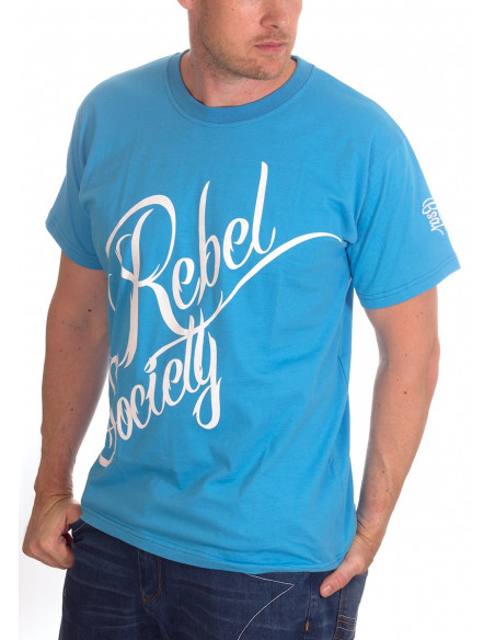 BSAT Rebel Society T-Shirt SkyBlueNWhite