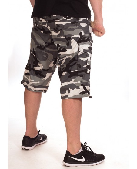 BSAT Camo Baggy Fit Cargo Shorts Urban Ice