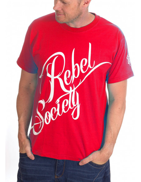 BSAT Rebel Society T-Shirt RedNWhitee