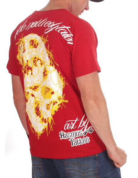 Smile Now T-Shirt Red/White/Yellow by BSAT