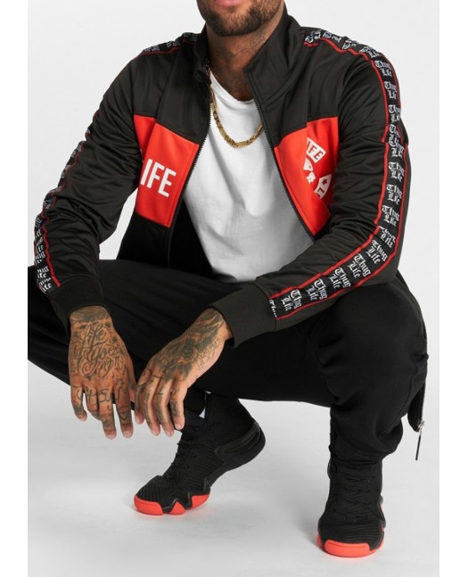 Thug Life Lux Track Jacket BlackNRed