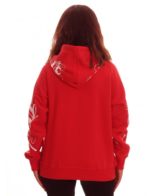 Red Art Script Hoodie by BSAT