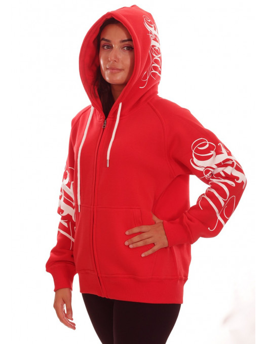 Red Art Script Hoodie by BSAT