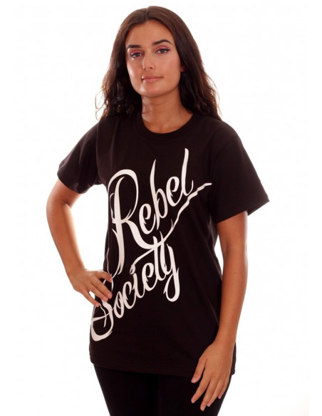 Rebel Society T-Shirt BlackNWhite by BSAT