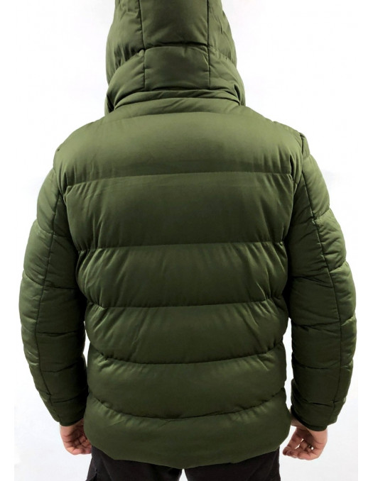 Puffer Hooded Jacket Olive