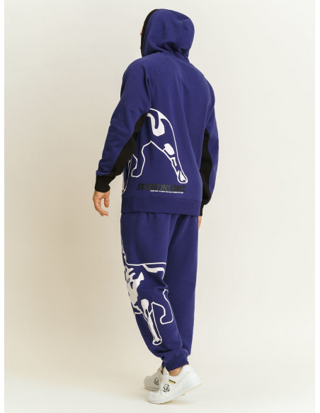 Amstaff Dog Logo Sweatpants Blue