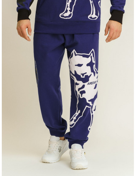 Amstaff Dog Logo Sweatpants Blue