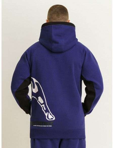 Amstaff Dog Logo Hoodie Blue
