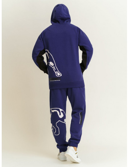 Amstaff Dog Logo Hoodie Blue