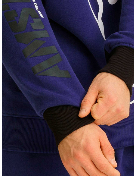 Amstaff Dog Logo Hoodie Blue