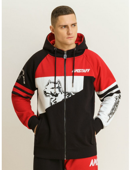 Amstaff Street Instinct Hoodie Red/Black/White