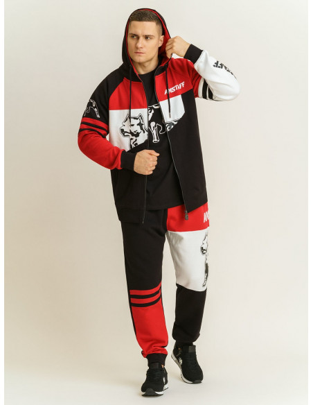 Amstaff Street Instinct Hoodie Red/Black/White