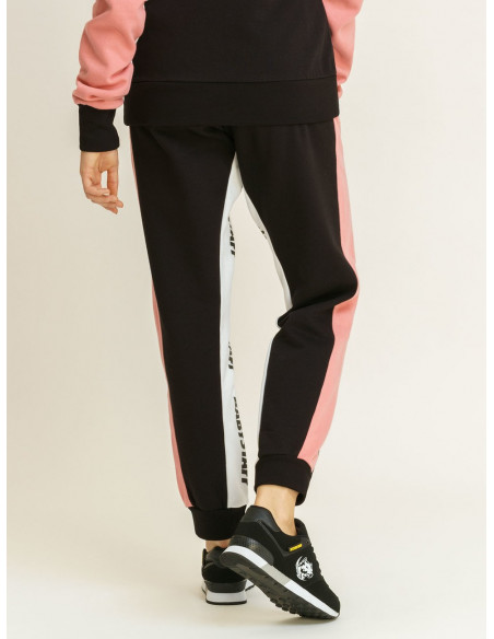Babystaff dog logo Sweatpants BlackWhiteNPink