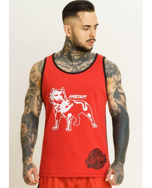 Sporty Tanktop RedNBlack by Amstaff