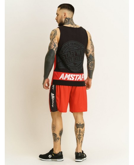 Sporty Tanktop RedNBlack by Amstaff