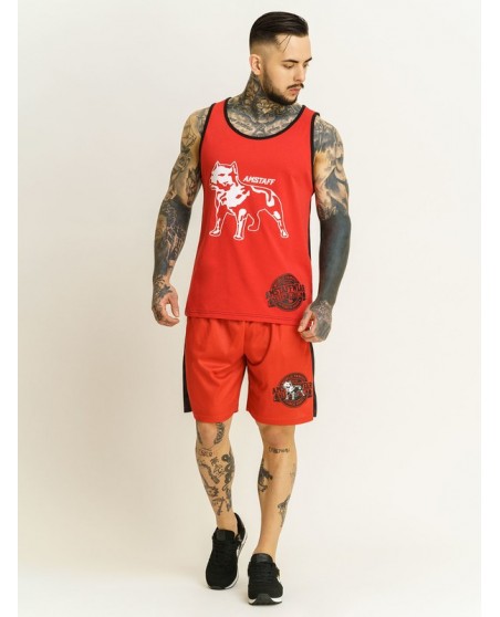 Sporty Tanktop RedNBlack by Amstaff