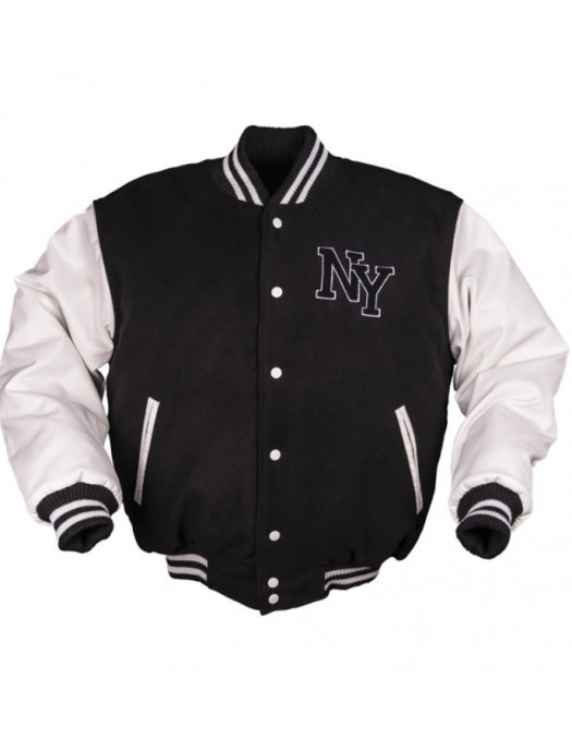 N.Y. Baseball Jacket Black / White