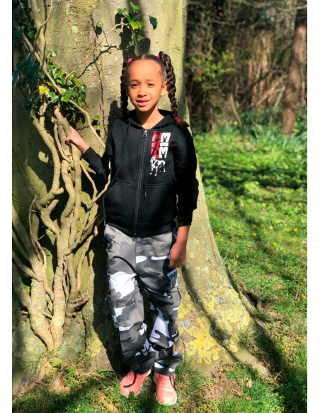 FAT.313 Kids Legend Standout ZipHoodie Black RedNWhite