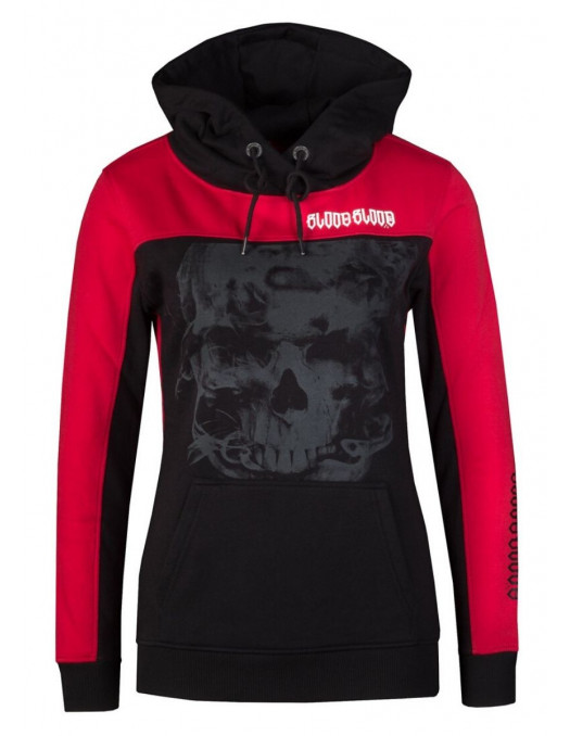 Logo Skull Hoodie RedNBlack by Blood Inh Blood Out