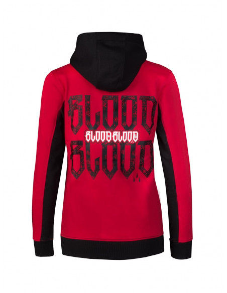 Logo Skull Hoodie RedNBlack by Blood Inh Blood Out