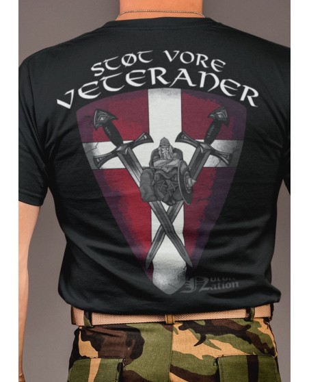 Støt vore Veteraner T-Shirt Black by Nordic Worlds Premium Cotton