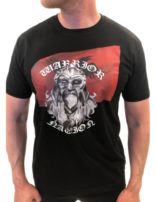 Warrior Nation T-Shirt Black by Nordic Worlds Premium Cotton