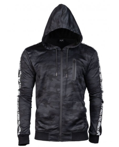 TechWear Track Jacket Dark Camo Hooded