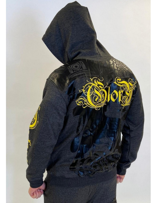 Darkness Glory Graffitti Hoodie Charcoal Grey by BSAT