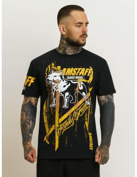 Family Breed T-Shirt BlackNYellow by Amstaff
