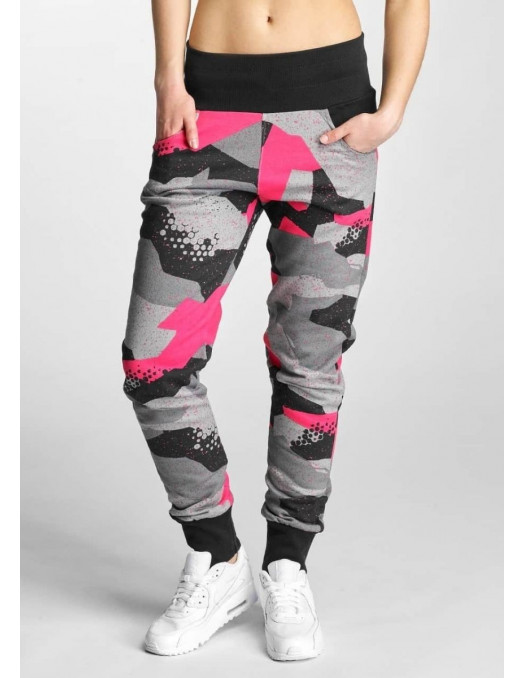 Camo Sweatpants Grey/Black/Pink
