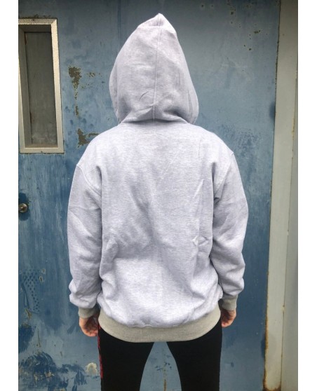 BSAT Womans Plain Zip Hoodie Grey