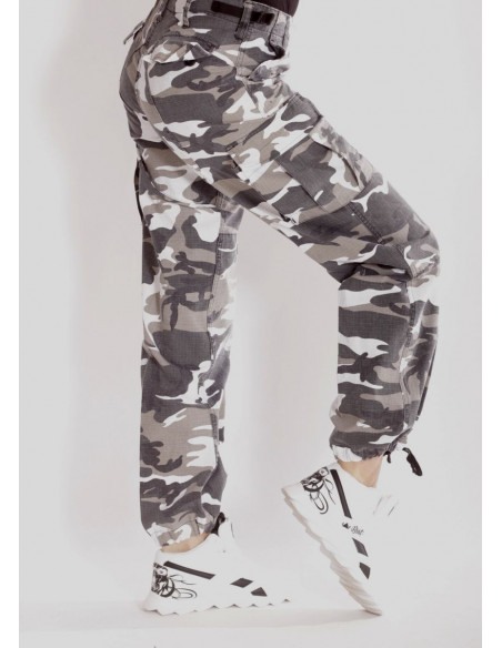 Woman Camo Cargo Pants Urban by Tech Wear