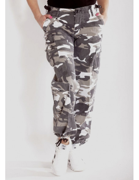 Woman Camo Cargo Pants Urban by Tech Wear