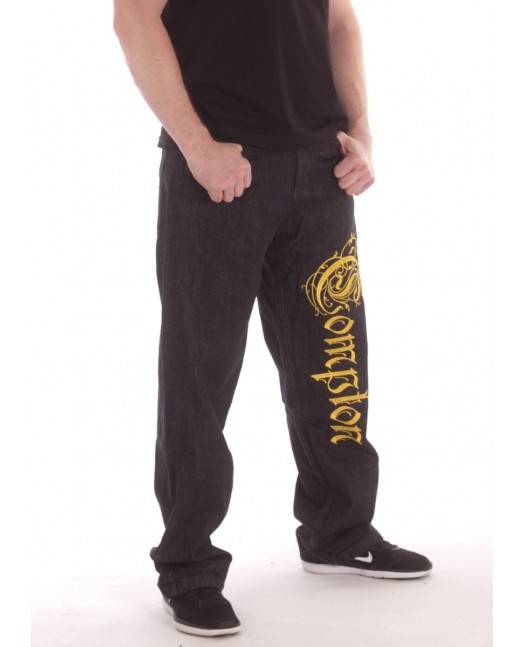 Compton Jeans BlackNGold Baggy by BSAT