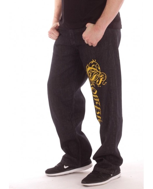 Compton Jeans BlackNGold Baggy by BSAT
