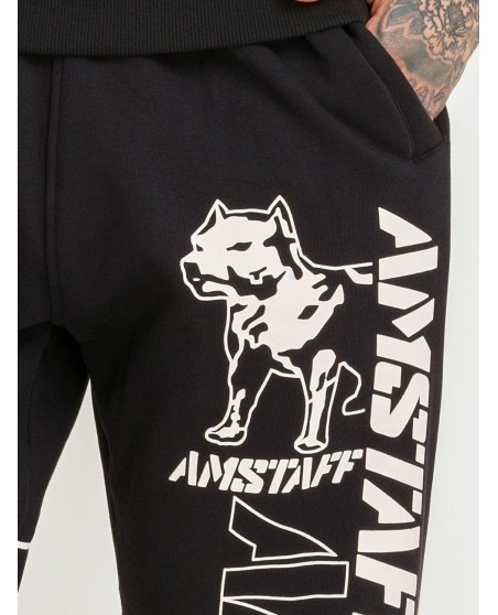 Amstaff Sweatpants Dog and BrandLogo Black