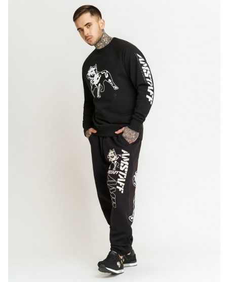 Amstaff Sweatpants Dog and BrandLogo Black
