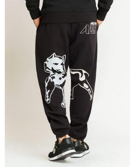 Amstaff Sweatpants Dog and BrandLogo Black