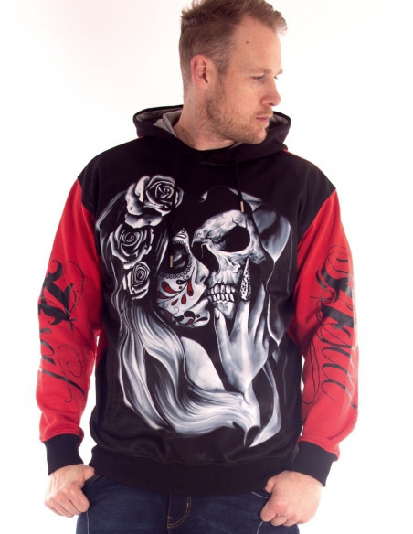 Day of the Dead Hoodie Red by BSAT