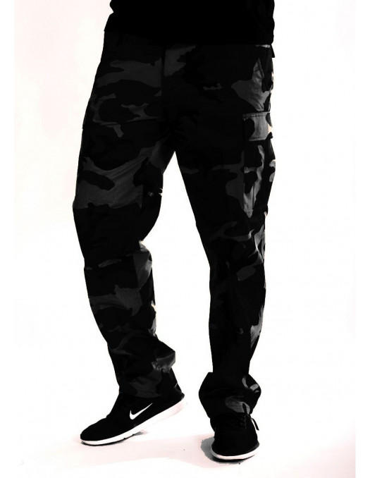 Dark Camo Cargo Pants Regular Fit by Tech Wear