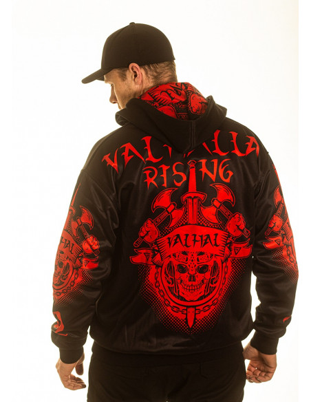 Valhalla Rising ZipHoodie BlackNRed by Nordic Worlds Premium Collectors Edition