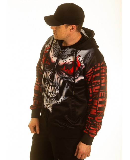 BSAT Burnin' Skull El Barrio ZipHoodie