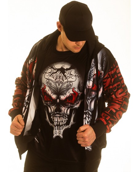 BSAT Burnin' Skull El Barrio ZipHoodie