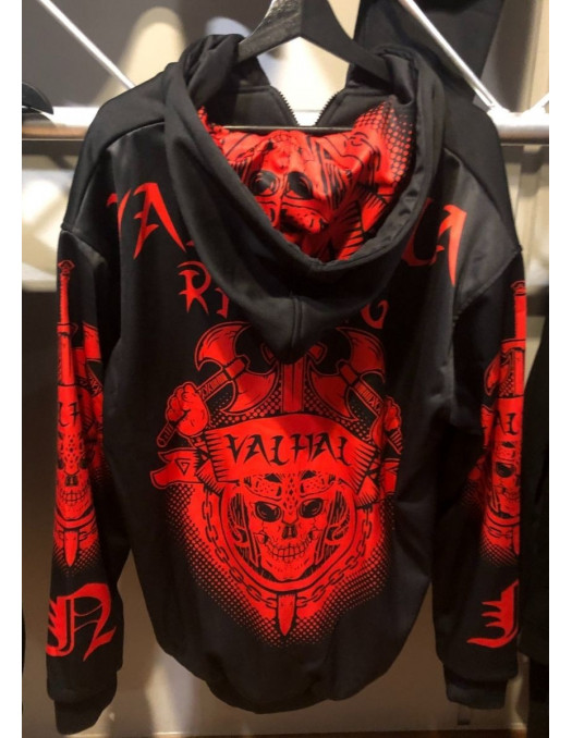 Valhalla Rising ZipHoodie BlackNRed...