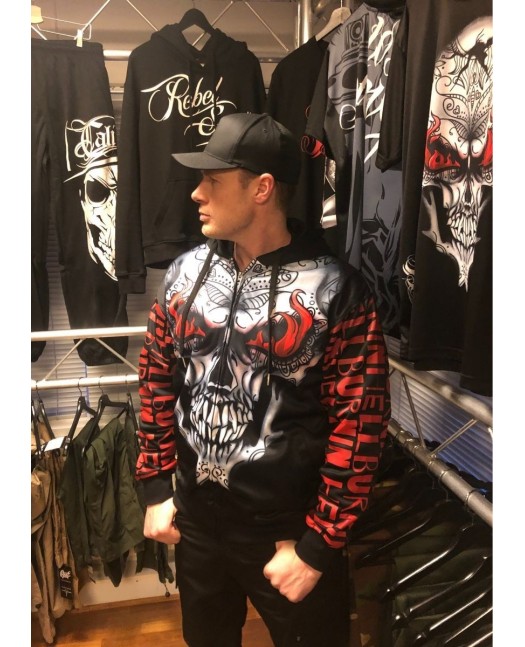 BSAT Burnin' Skull El Barrio ZipHoodie